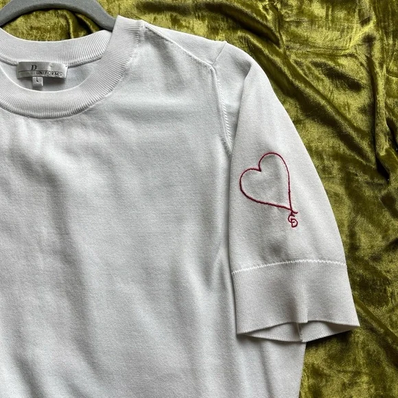 Christian Dior CD D Uniform Heart On Your Sleeve Knit Top♥️ - Picture 5 of 8